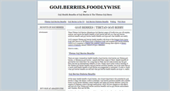 Desktop Screenshot of goji.berries.foodlywise.com